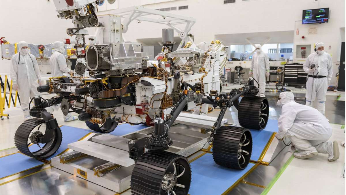  Vor acht Jahren landete mit „Curiosity“ der bislang letzte Rover der US-Raumfahrtbehörde Nasa auf dem Mars, jetzt soll der nächste starten. „Perseverance“ ist technisch noch einmal deutlich ausgefeilter - und hat ein ganz besonderes Experiment an Bord. 