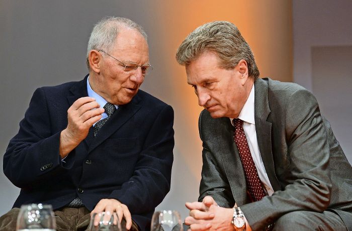 Oettinger will Schäuble als Bundestagspräsident