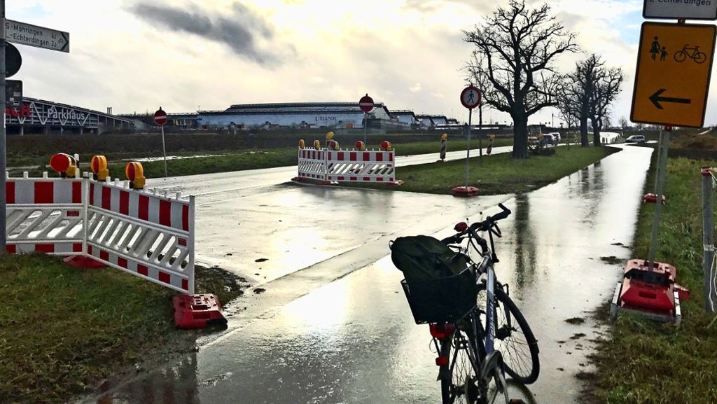 Stuttgart 21 auf den Fildern: S 21: Keine  der Fahrrad-Umleitungen funktioniert gut