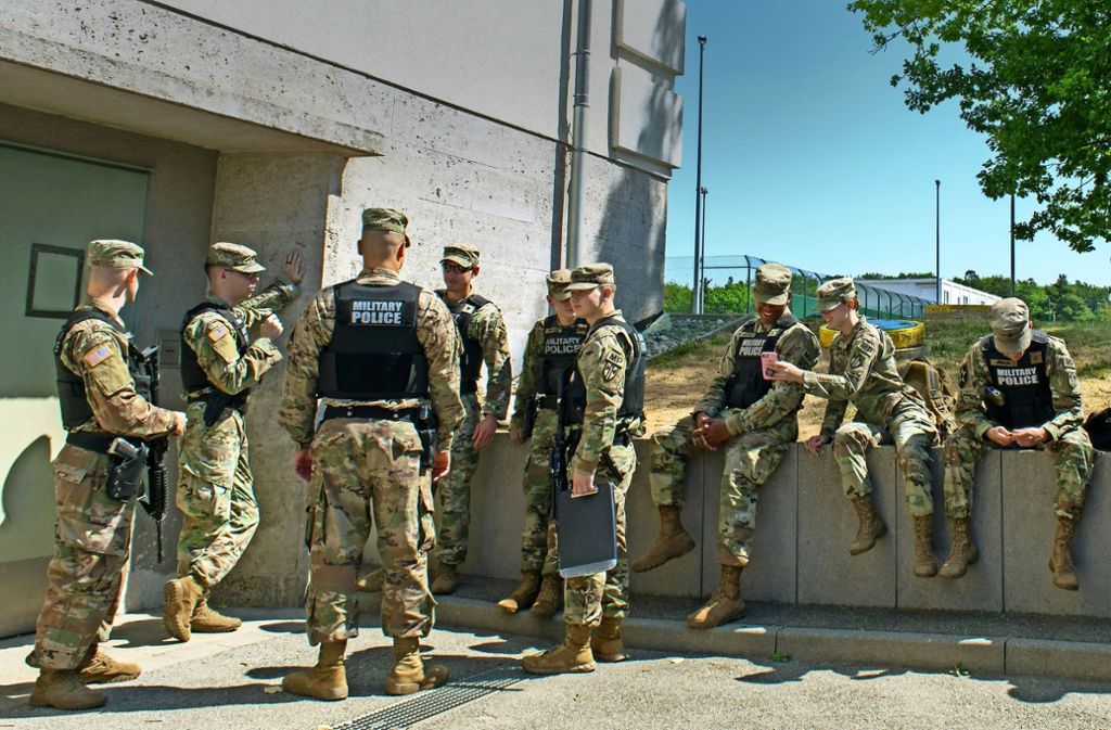 Pause: insgesamt sind 185 Militärpolizisten in Stuttgarts US-Kasernen stationiert.