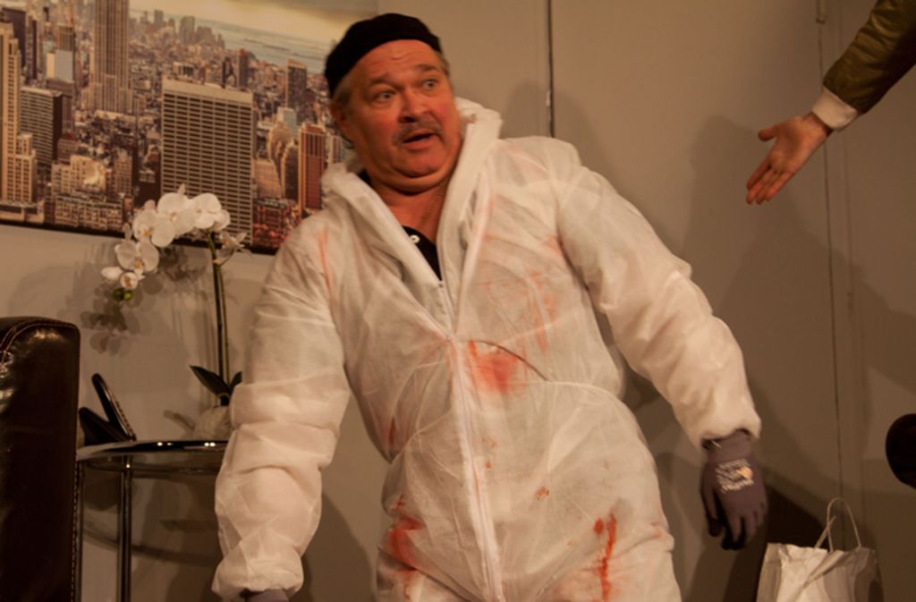 Markus Hepp als Schotty in der der Theaterfassung der TV-Serie „Der Tatortreiniger“, die auf dem Stuttgarter Theaterschiff zu sehen ist Foto: Theaterschiff