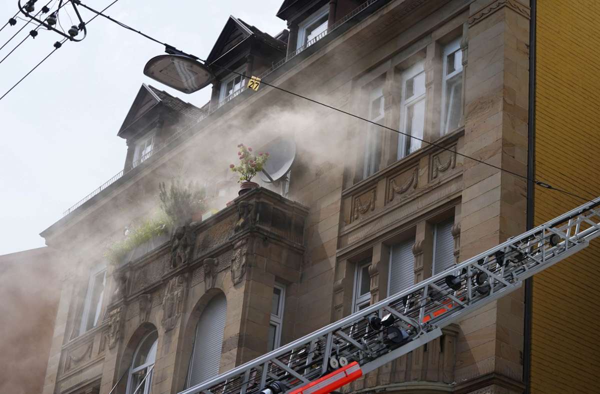 In einer Wohnung in Stuttgart-West ist am Mittwochnachmittag ein Brand ausgebrochen.