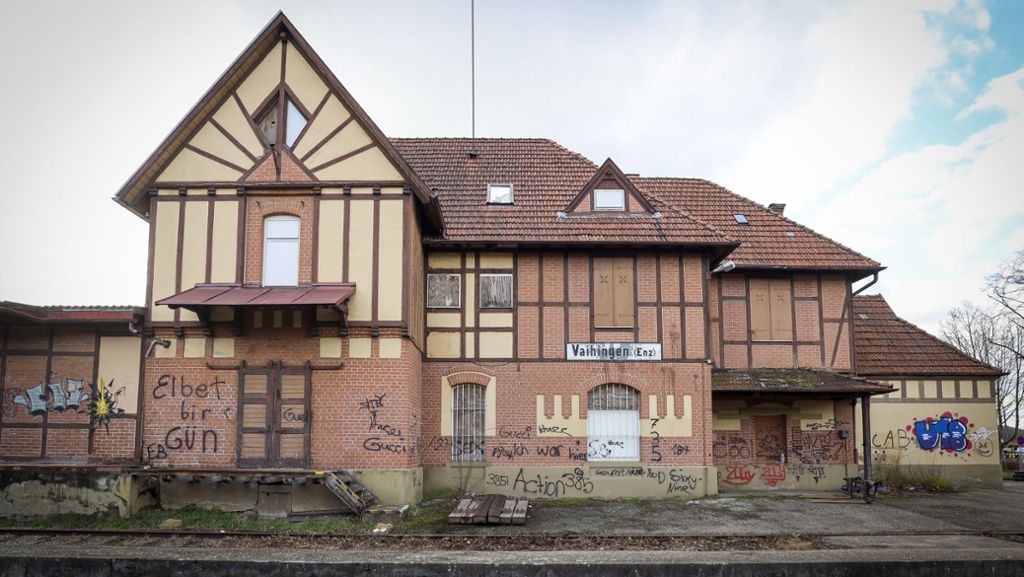 Sanierung in Vaihingen/Enz: Wie der alte Stadtbahnhof zum schmucken Einkehrziel werden soll