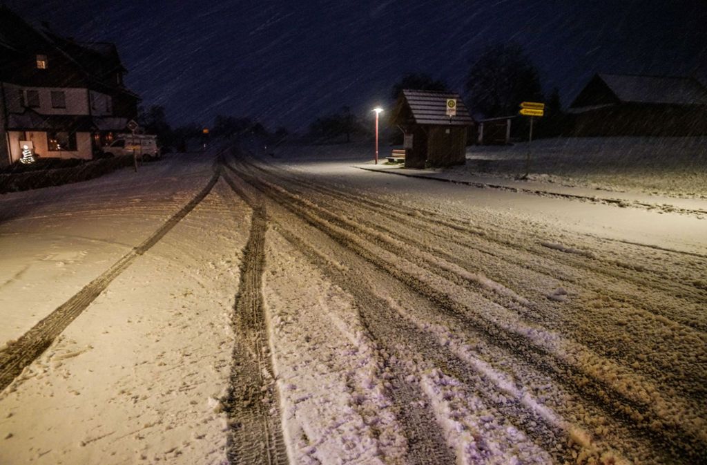 Der Schnee sorgte für rutschige Straßen.