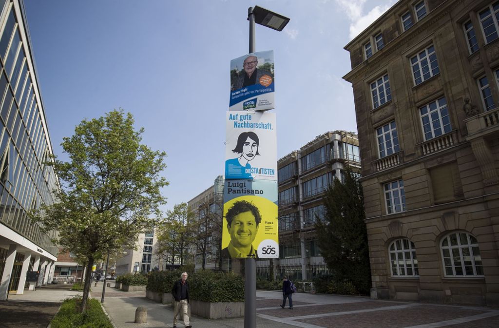 Wahlplakate in Stuttgart. Klicken Sie sich hier durch unsere Bildergalerie, um zu sehen, welche womöglich am besten ankommen! Foto: Leif Piechowski