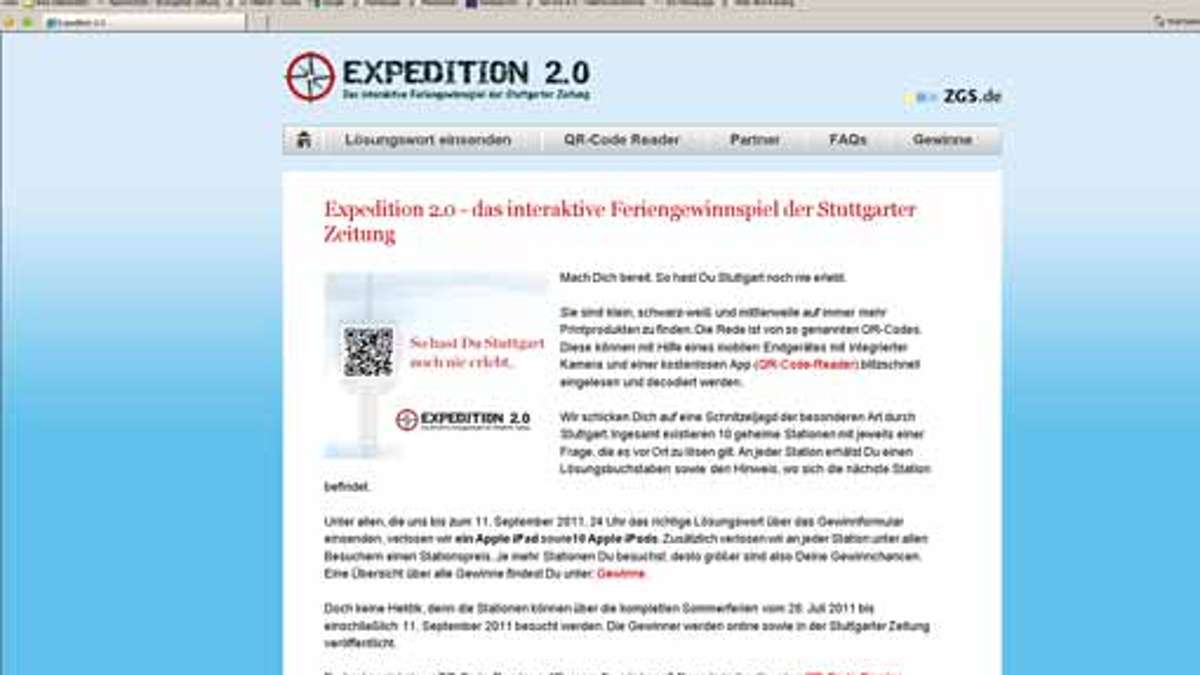 Das Ferienspiel von StZ-Online: Expedition 2.0: Spielerisch Stuttgart erkunden