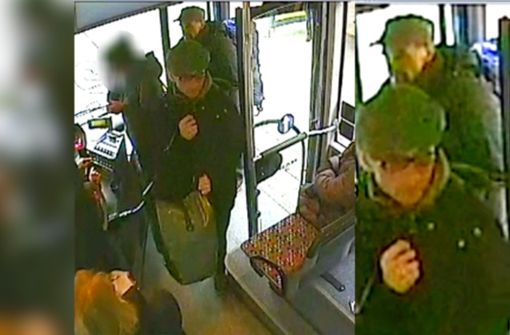 Die Bilder einer Überwachungskamera zeichneten auf, wie die Ex-RAF Terroristen Burkhard Garweg (vorn) und Ernst-Volker-Staub (hinten) einen Bus in Osnabrück Anfang 2015 betreten. Foto: Landeskriminalamt Niedersachsen