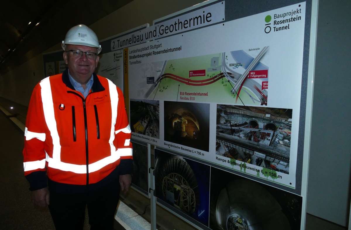 Warum die Wilhelma von der Geothermie profitiert, erklärte Tunnel-Chef Claus-Dieter Hauck den Besuchern.
