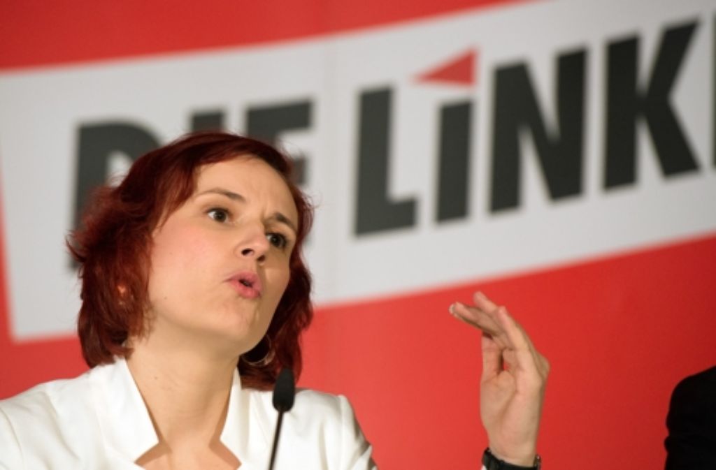 Linken-Parteichefin Katja Kipping lässt kein gutes Haar an der Konkurrenz. Foto: dpa