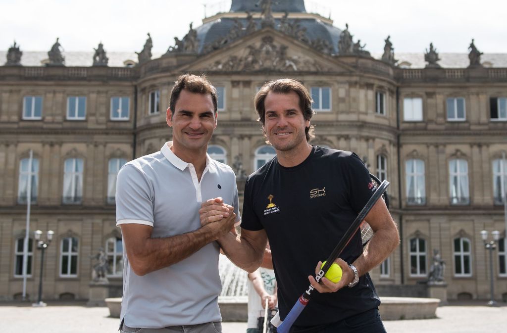 Tennis-Profis und Freunde: Roger Federer (links) und Tommy Haas.