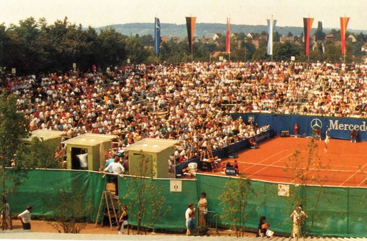 Aus der Hochzeit der deutschen Tennis-Begeisterung: Ein Bild aus dem Jahr 1989. Es gewann der Argentinier Martin Jaite.