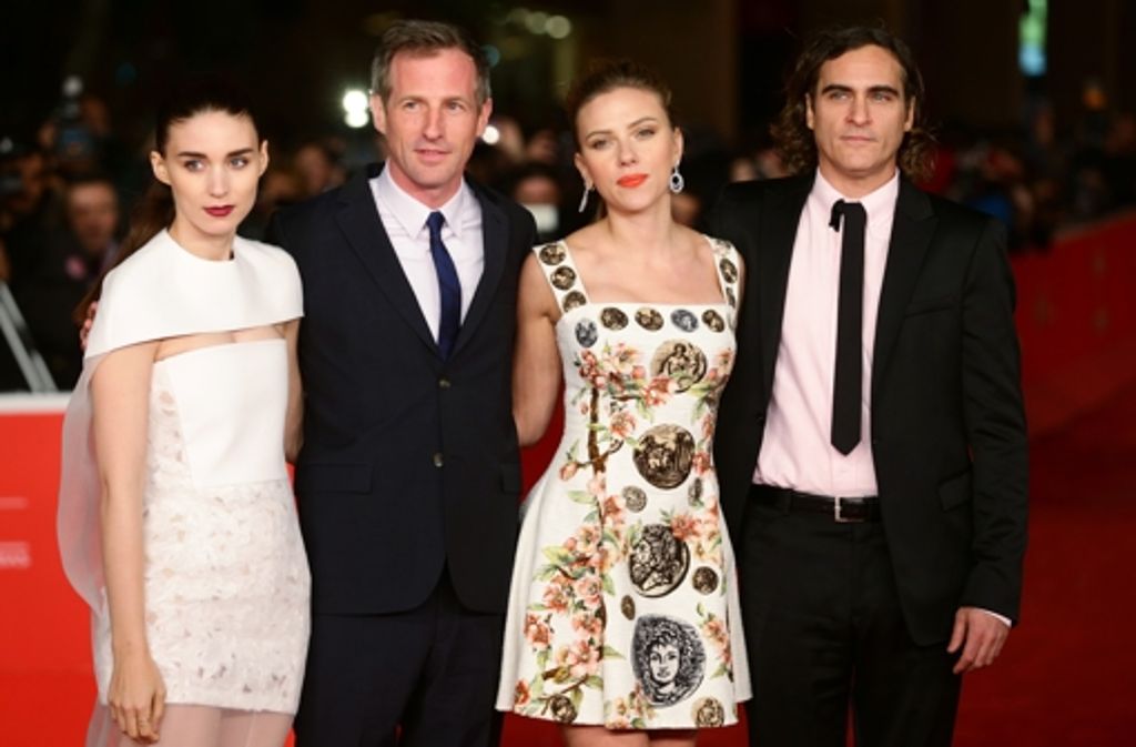 Von links: Schauspielerin Rooney Maraall, Regisseur Spike Jonze und die Schauspieler Scarlett Johansson und Joaquin Phoenix.