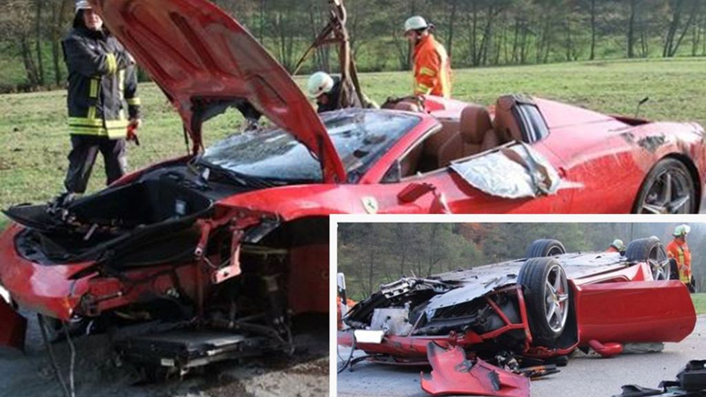 Baden-Württemberg: Ferrari überschlägt sich – Zwei Verletzte