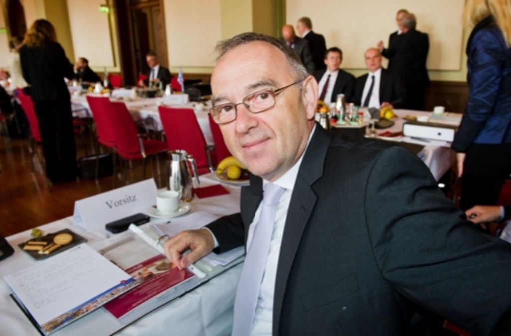 Der Finanzminister Nordrhein-Westfalens, Norbert Walter-Borjans (SPD), gegenwärtig Vorsitzender der Finanzministerkonferenz bei der Jahresfinanzministerkonferenz. Foto: dpa