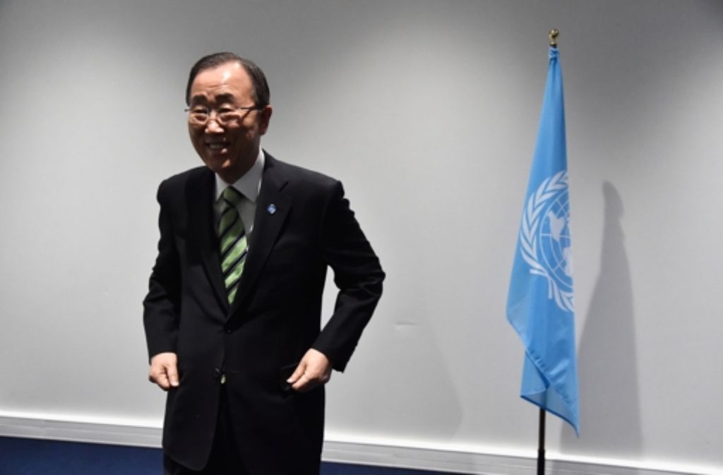 Generalsekretär Ban Ki Moon appellierte noch einmal an die Verantwortung der Unterhändler in Paris. Foto: Getty Images Europe