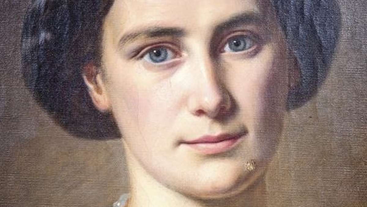 Eine Galerie in Dettingen zeigt das Gemälde einer schönen Frau, deren Oberkörper durchlöchert ist.
