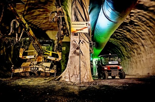 Die S 21-Tunnelbauer haben die erste unterirdische Verbindung zwischen  den  Stadtbezirke Wangen und Untertürkheim hergestellt. Foto: Lichtgut/Max Kovalenko
