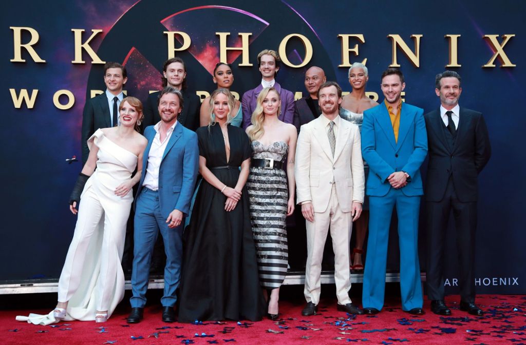 Das Ensemble aus „Dark Phoenix“ bei der Premiere am Dienstag in Hollywood.