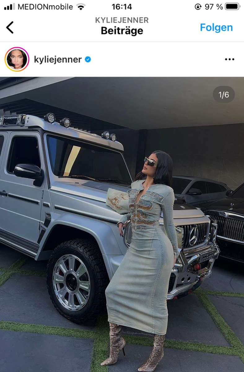 Bei Be Real bleibt in zwei Minuten kaum Zeit für die perfekte Pose. Auf Instagram sieht das anders aus. Kylie Jenner gehört zu den beliebtesten Instagram-Stars.