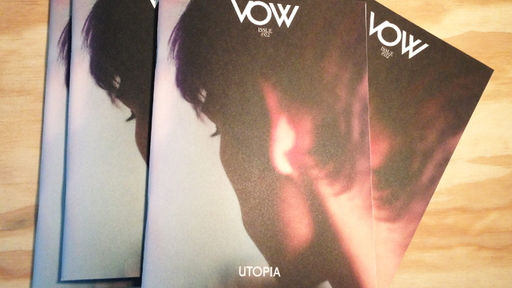  Das Vow Magazine ist ein Herzensprojekt von Denise Amann. Jetzt erscheint es zum zweiten Mal, mit Texten und Bildern zum Thema Utopia. Das muss natürlich gefeiert werden! Heute Abend, 22 Uhr, in der Bar Romantica. 