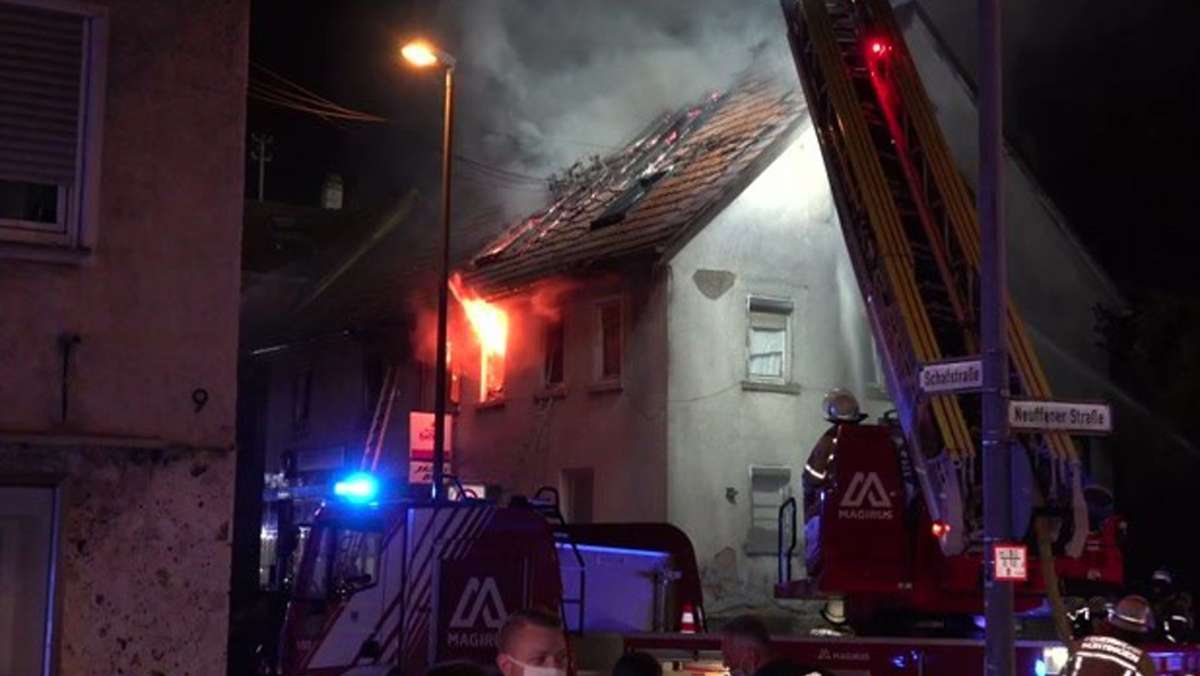 Brand in Nürtingen: Zwei Menschen sterben in den Flammen