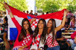 So feiern die Kroaten in Stuttgart den historischen Final-Einzug