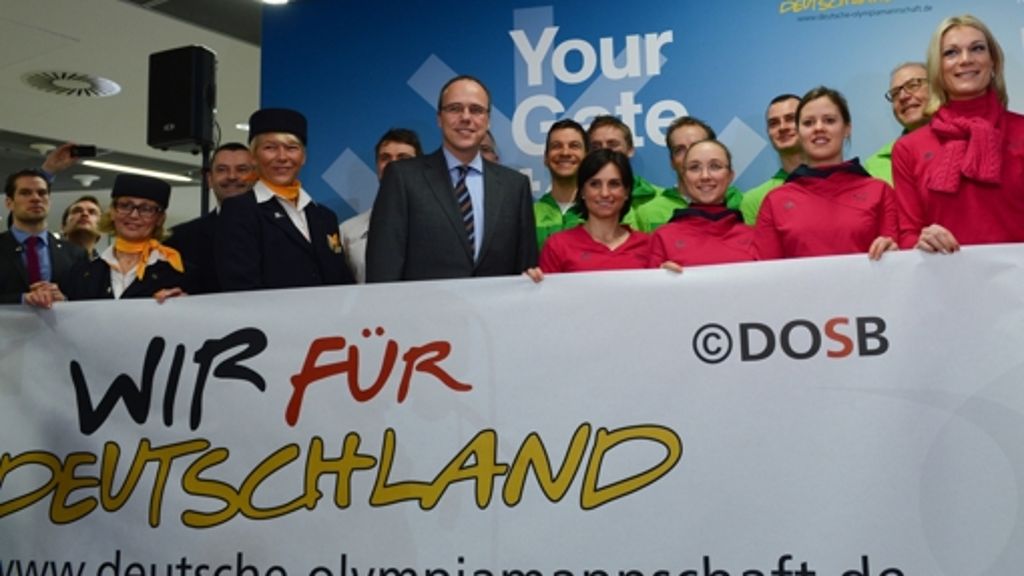 Abflug nach Sotschi: Deutsche Olympia-Athleten in Frankfurt verabschiedet