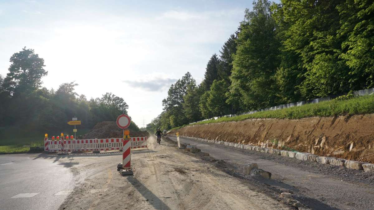 Zwischen Aichschieß und dem Weißen Stein: Neuer Radweg wird erst Ende Juli  fertig