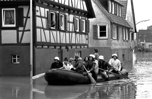 Stuttgart kam beim Starkregen im im Mai 1978 glimpflich davon – anders als die Orte weiter nördlich. Foto: imago / Archiv