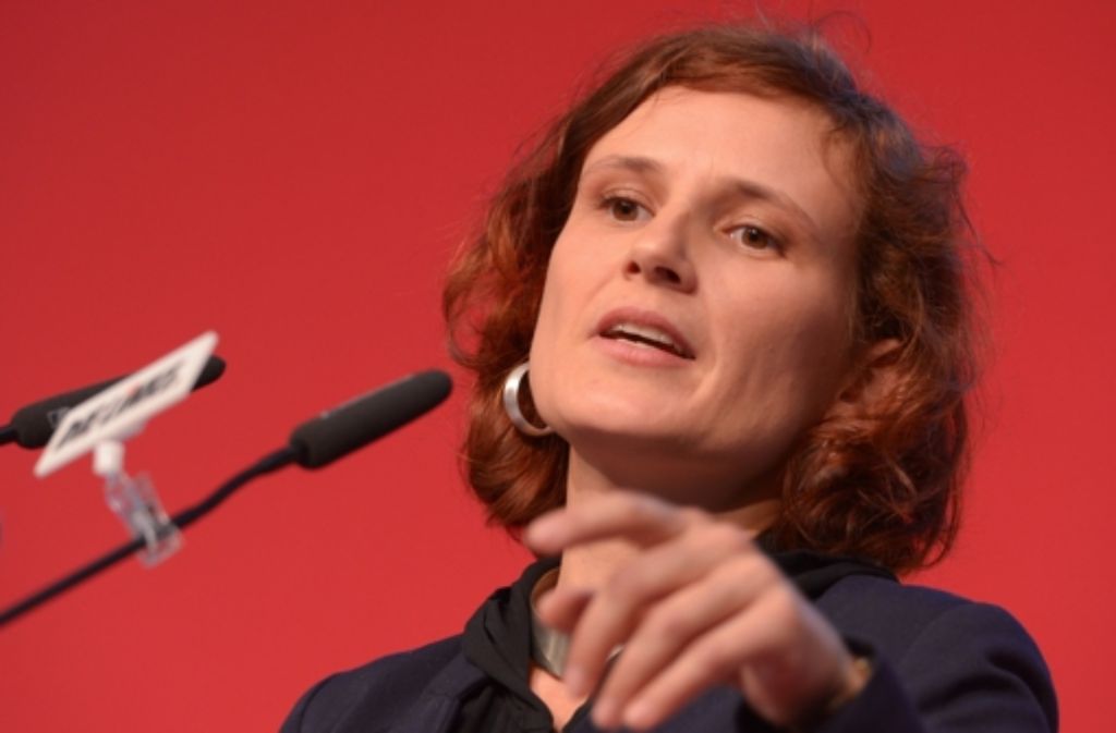 Katja Kipping fordert von der Bundeskanzlerin eine  Sozialgarantie. Foto: dpa-Zentralbild