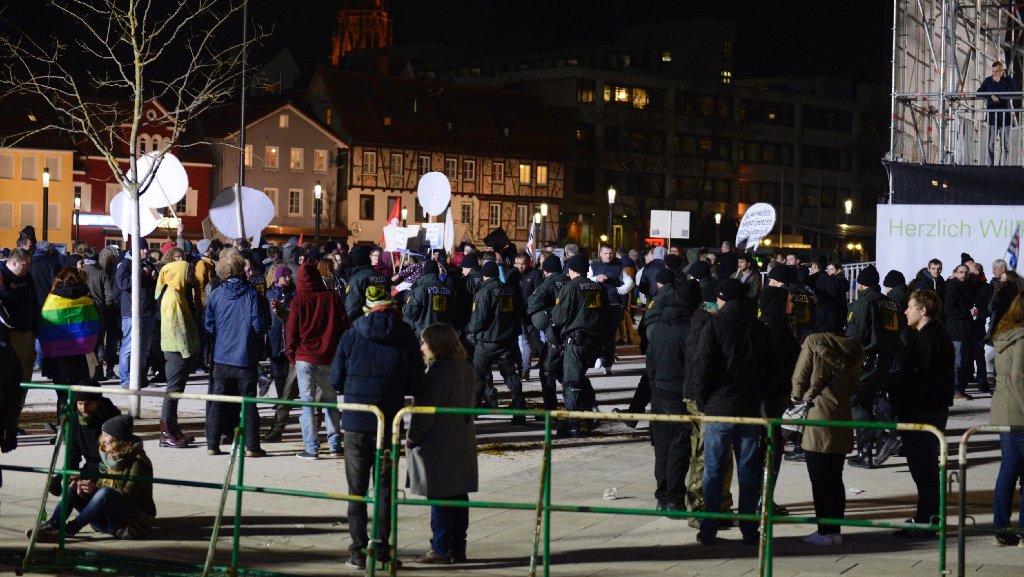 Reutlingen: Tumulte bei AfD-Wahlkampffinale