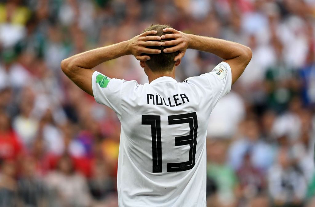 Enttäuschung bei Thomas Müller und dem DFB-Team: 0:1 gegen Mexiko bei der WM 2018.