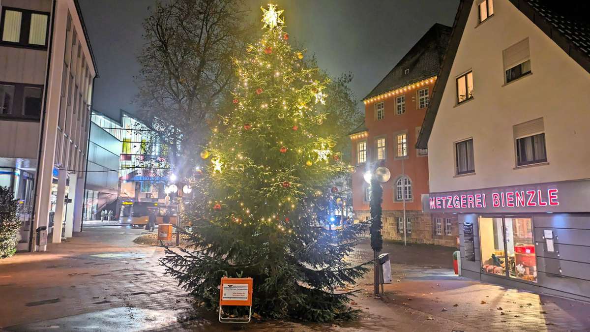 Weihnachtsstimmung in Stuttgart-Vaihingen: Darum ist der Christbaum so klein und gerupft