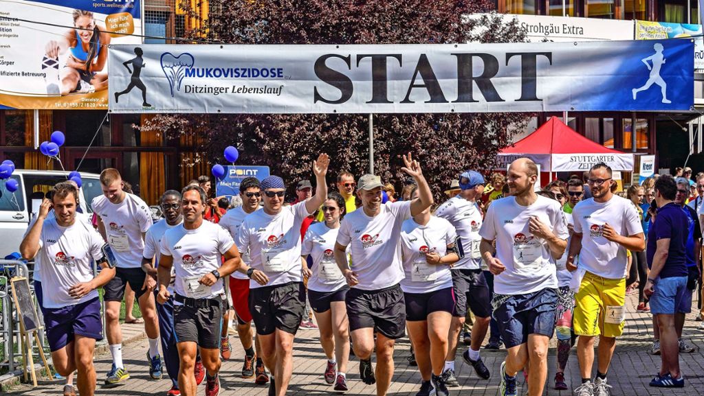 Sport am Sonntag in Ditzingen: Tausende rennen für das Leben