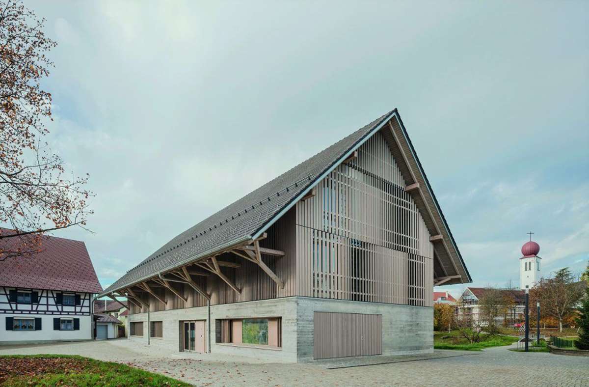 Nicht zu Nike-Preisehren kam die Bücherei in Kressbronn am Bodensee vom Stuttgarter Büro Steimle Architekten, die in der Kategorie Symbolik den Sprung auf die Shortlist geschafft hatte.