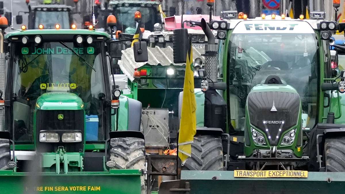 Protestierende Landwirte in Brüssel.