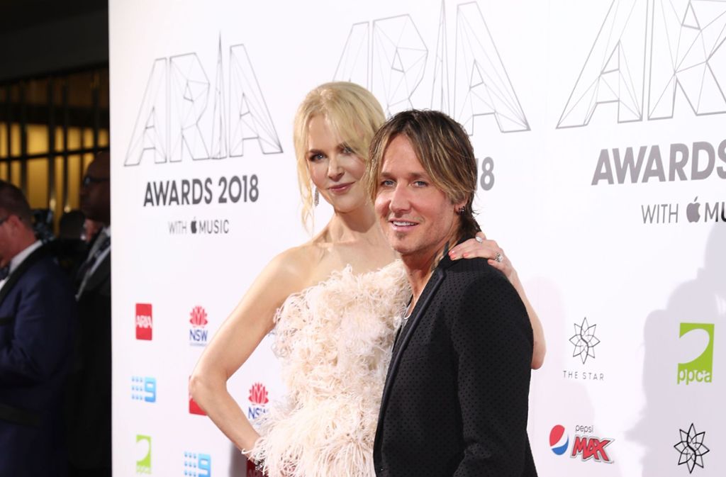US-Schauspielerin Nicole Kidman begleitet ihren Mann Keith Urban, der die Preisverleihung moderiert.