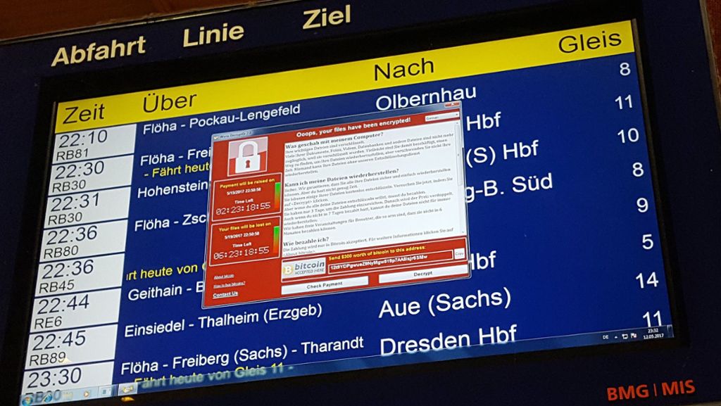 Globaler Cyber-Angriff: 450 Computer von Deutscher Bahn betroffen