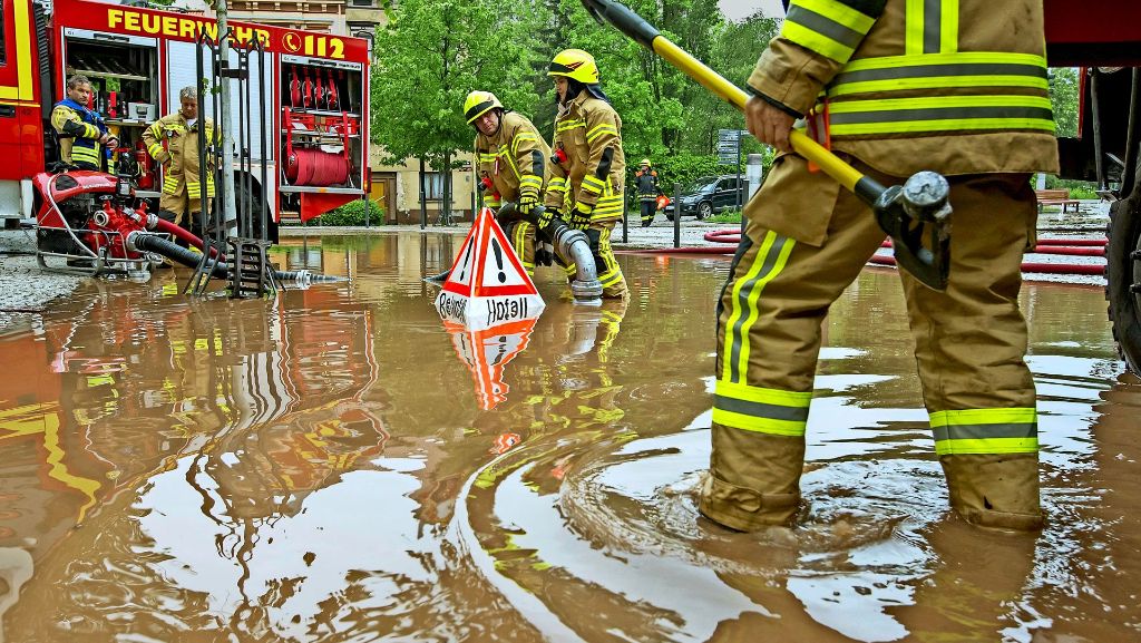 Hochwasser in Filderstadt: Vorsorglicher Kampf gegen die Fluten
