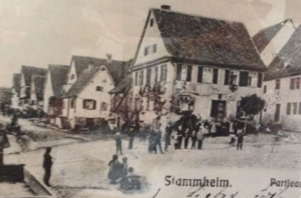 Ein altes Bild vom Löwen zeigt, schon früher war das Gasthaus ein zentraler Ort in Stammheim.