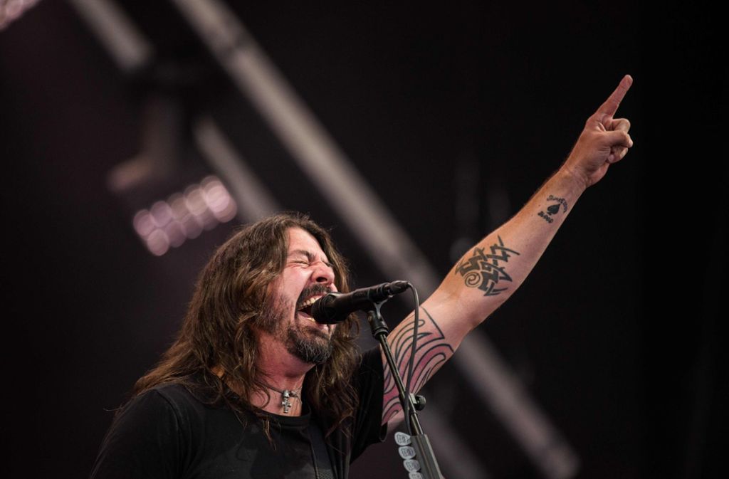 Die US-Band „Foo Fighters“ mit Sänger Dave Grohl bei ihrem „Rock im Park“-Gig