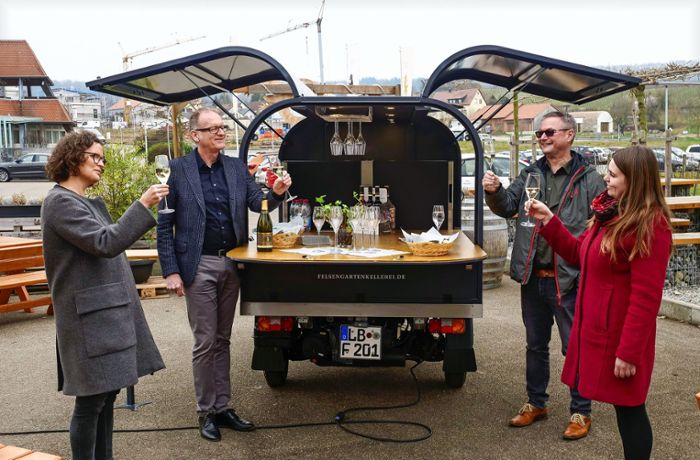 Mobile Wein-Bar für die Steillagen