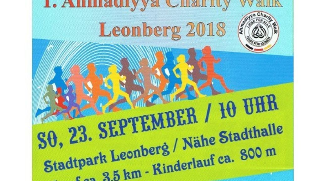 Charity Walk der Ahmadiyya: Ein Spendenlauf im Stadtpark soll die Kulturen vereinen