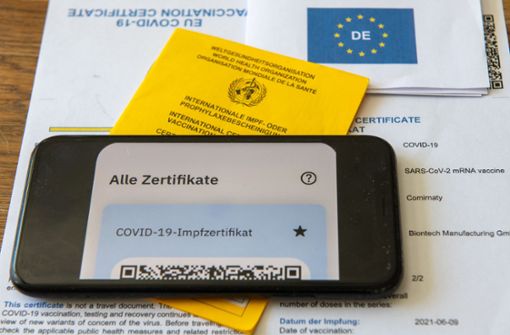 Digitales Covid-Zertifikat (Symbolbild) Foto: dpa/Stefan Puchner