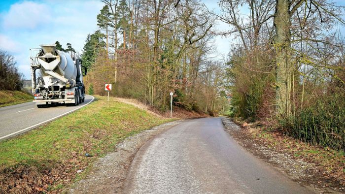 Straße von Friolzheim nach Wimsheim: Hier dürfen Autos nicht mehr fahren