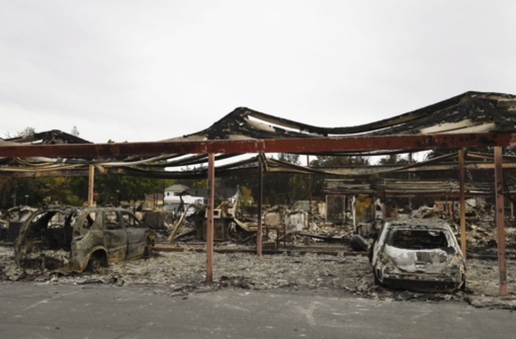 Folgen der heftigen Waldbrände von Nord-Kalifornien
