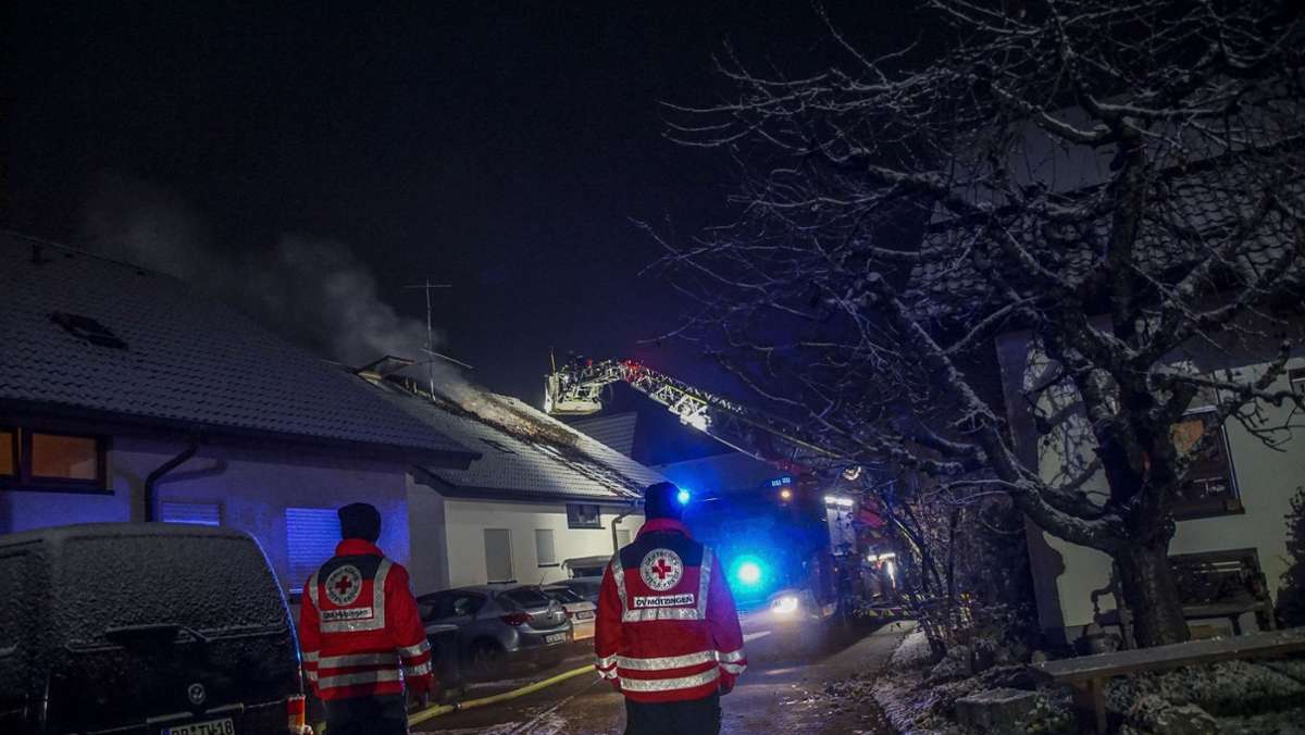 Gäufelden: Feuer im Dachgeschoss