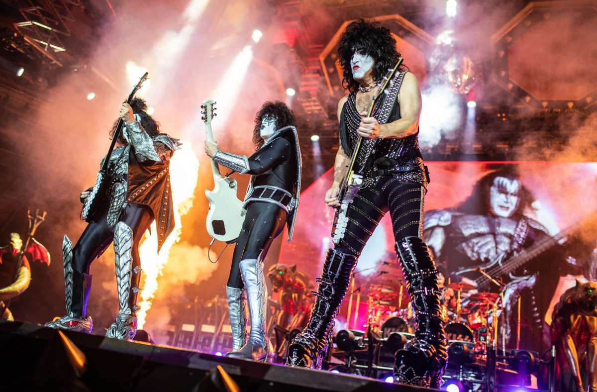 Eindrücke vom Kiss-Konzert in der Hans-Martin-Schleyer-Halle.