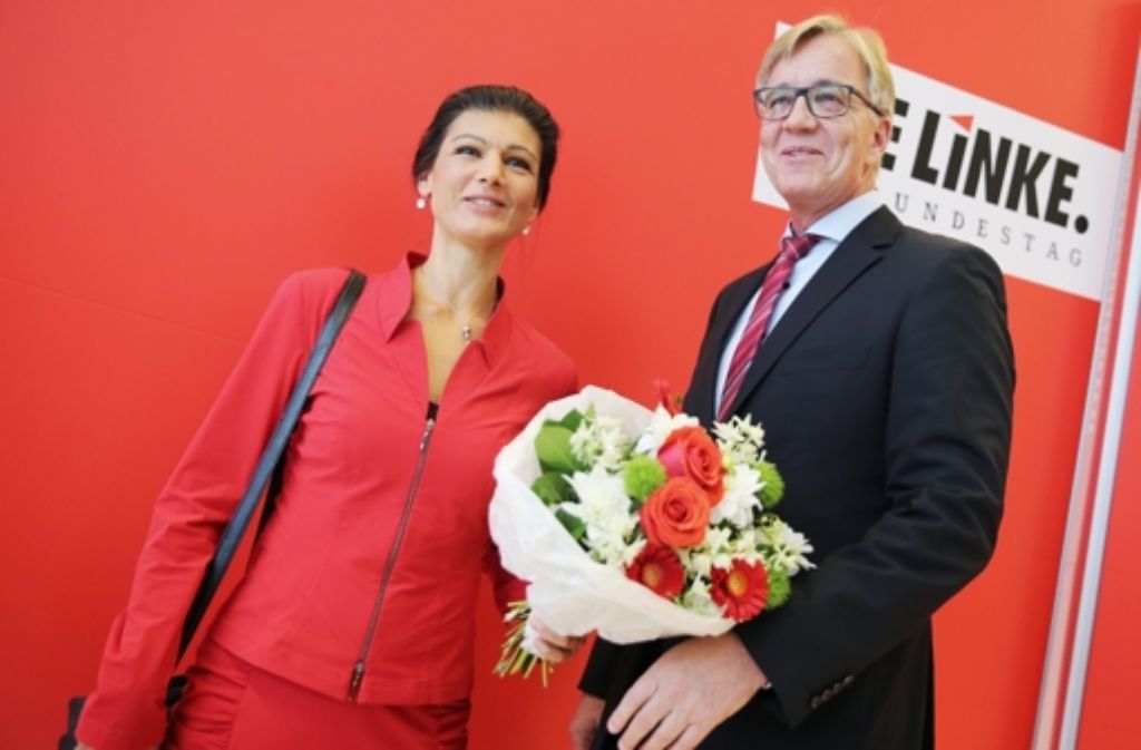 Künftig führen Sahra Wagenknecht und Dietmar Bartsch die Bundestagsfraktion – nach der One-Man-Show mit Gregor Gysi muss man sich daran erstmal gewöhnen.
