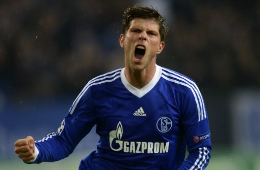 ... Klaas-Jan Huntelaar vom FC Schalke 04, ...
